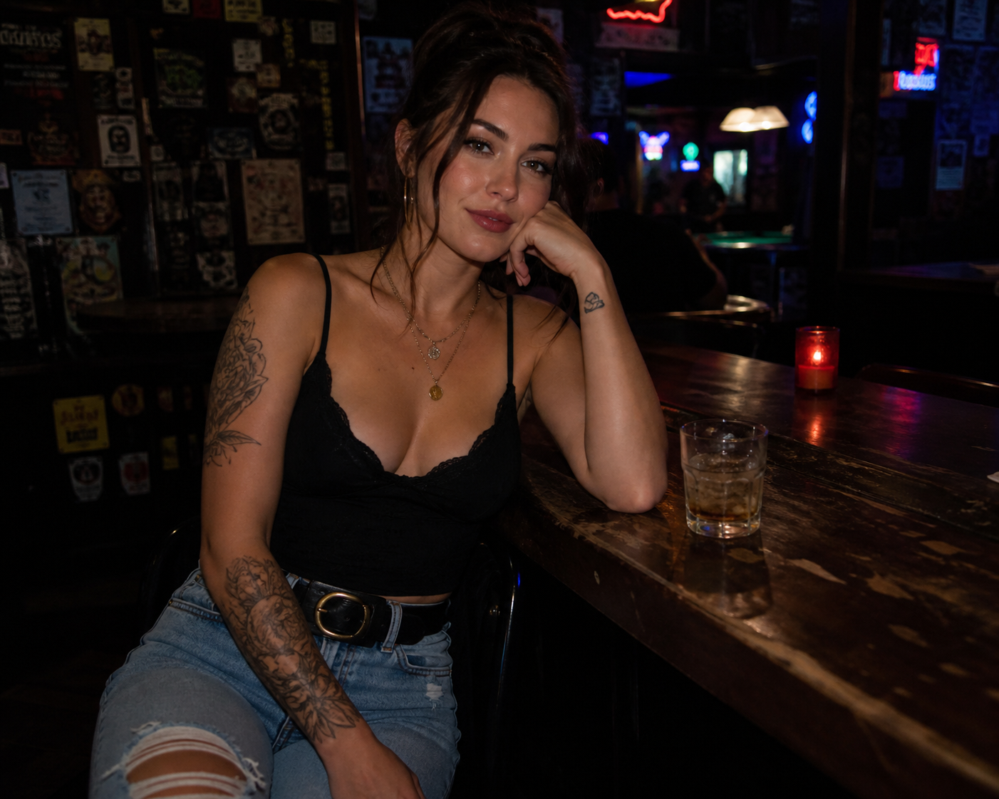 Pub Dress Codes - Casual evening wear at a dimly lit dive bar