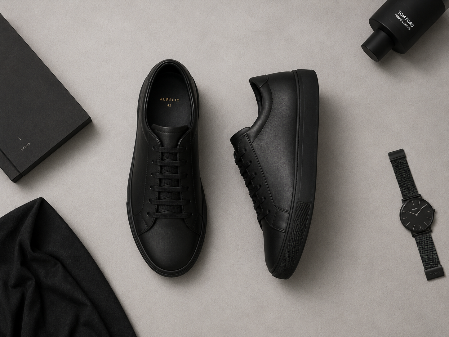 Black Minimalist Sneakers