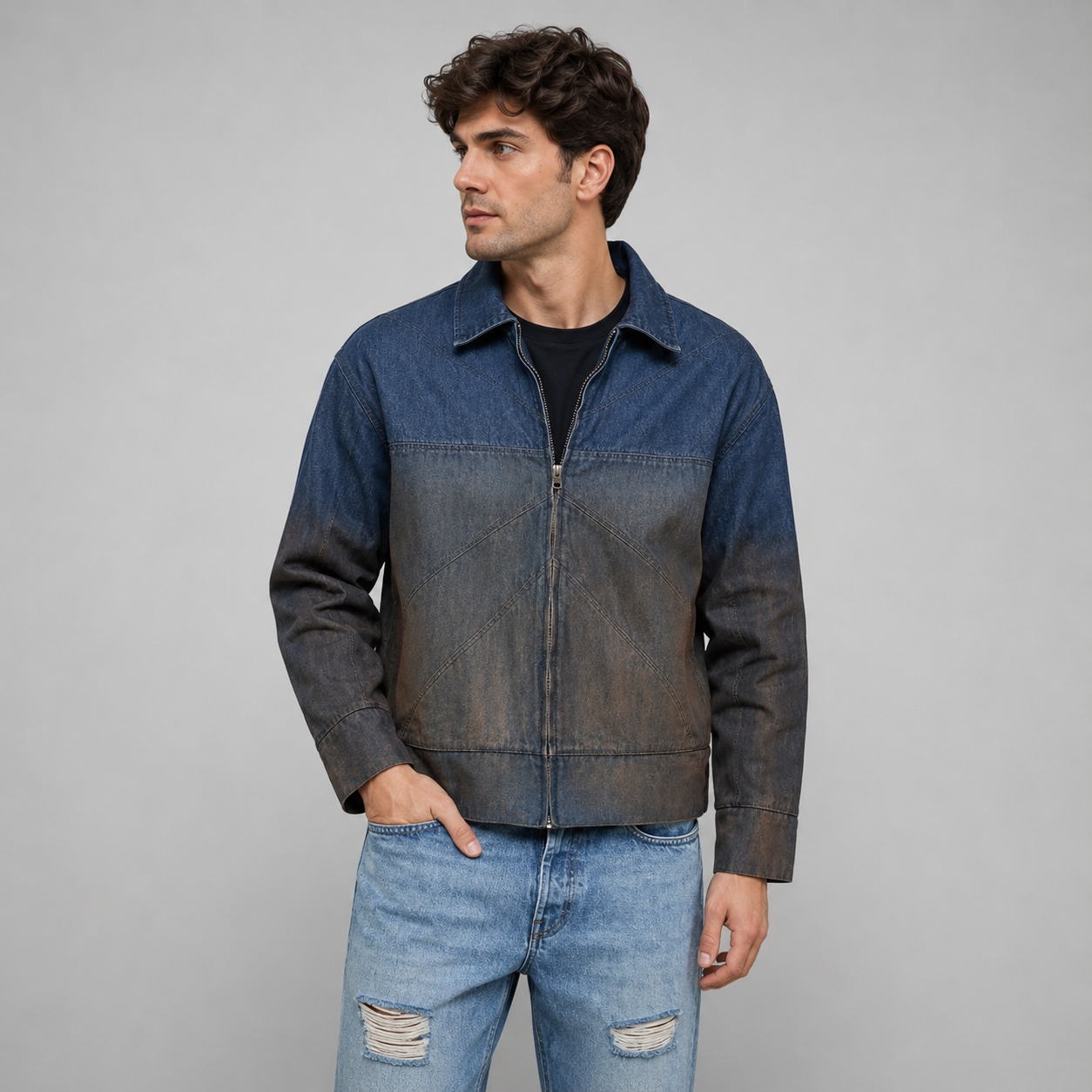 Suede Harrington Jacket