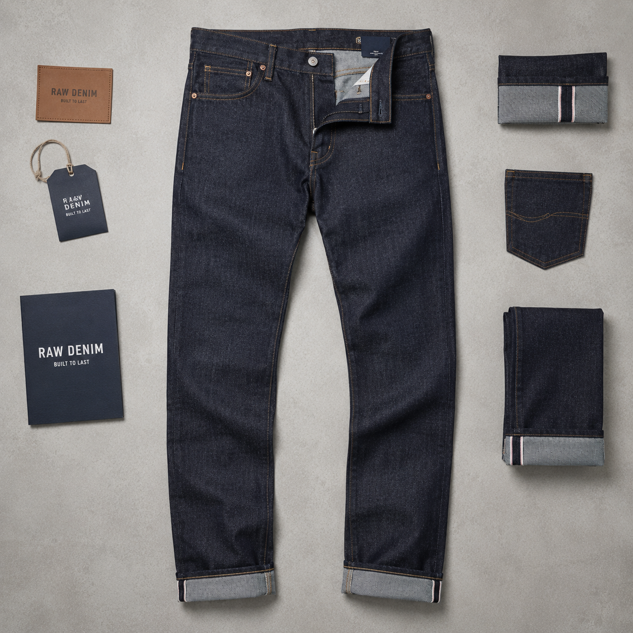 Raw Denim Jeans