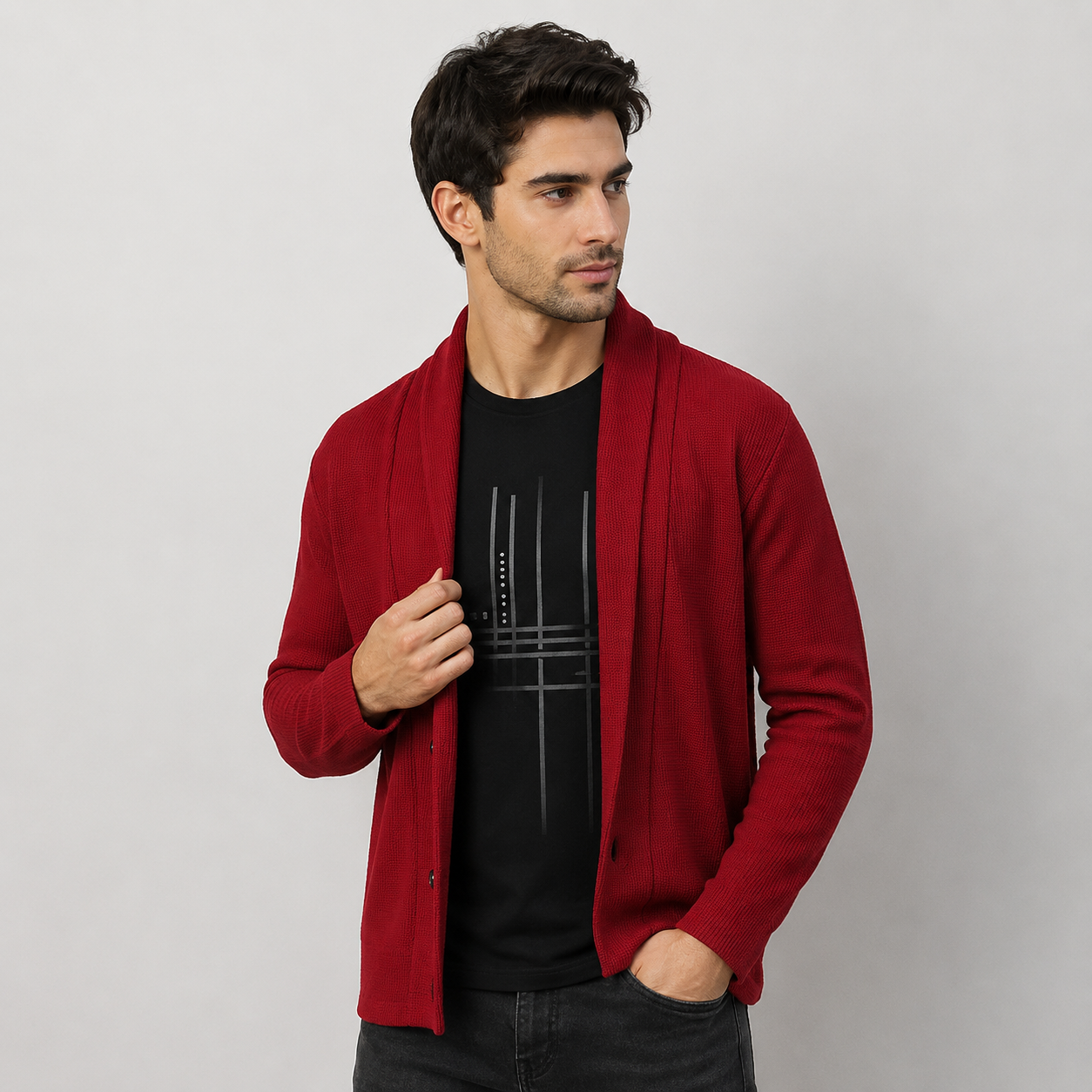 Shawl Collar Cardigan