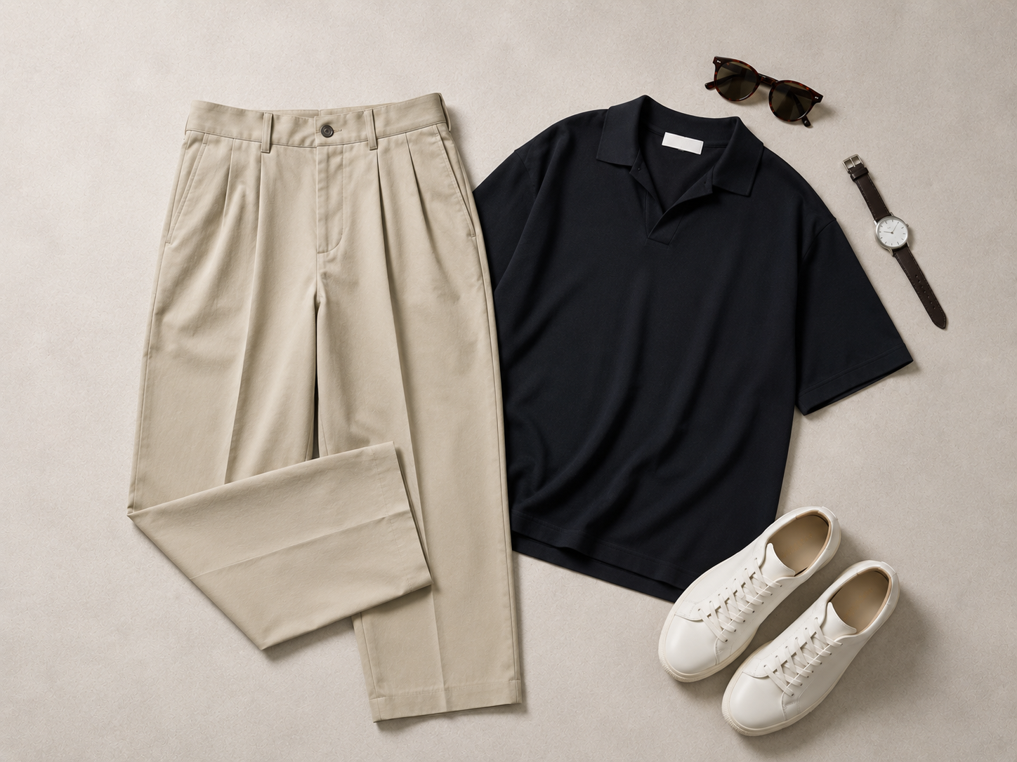 Pleated Chinos