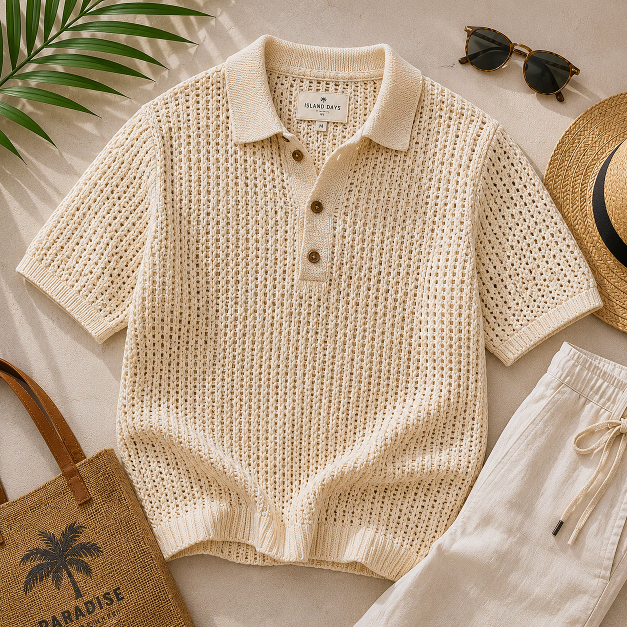 Crochet Knit Polo