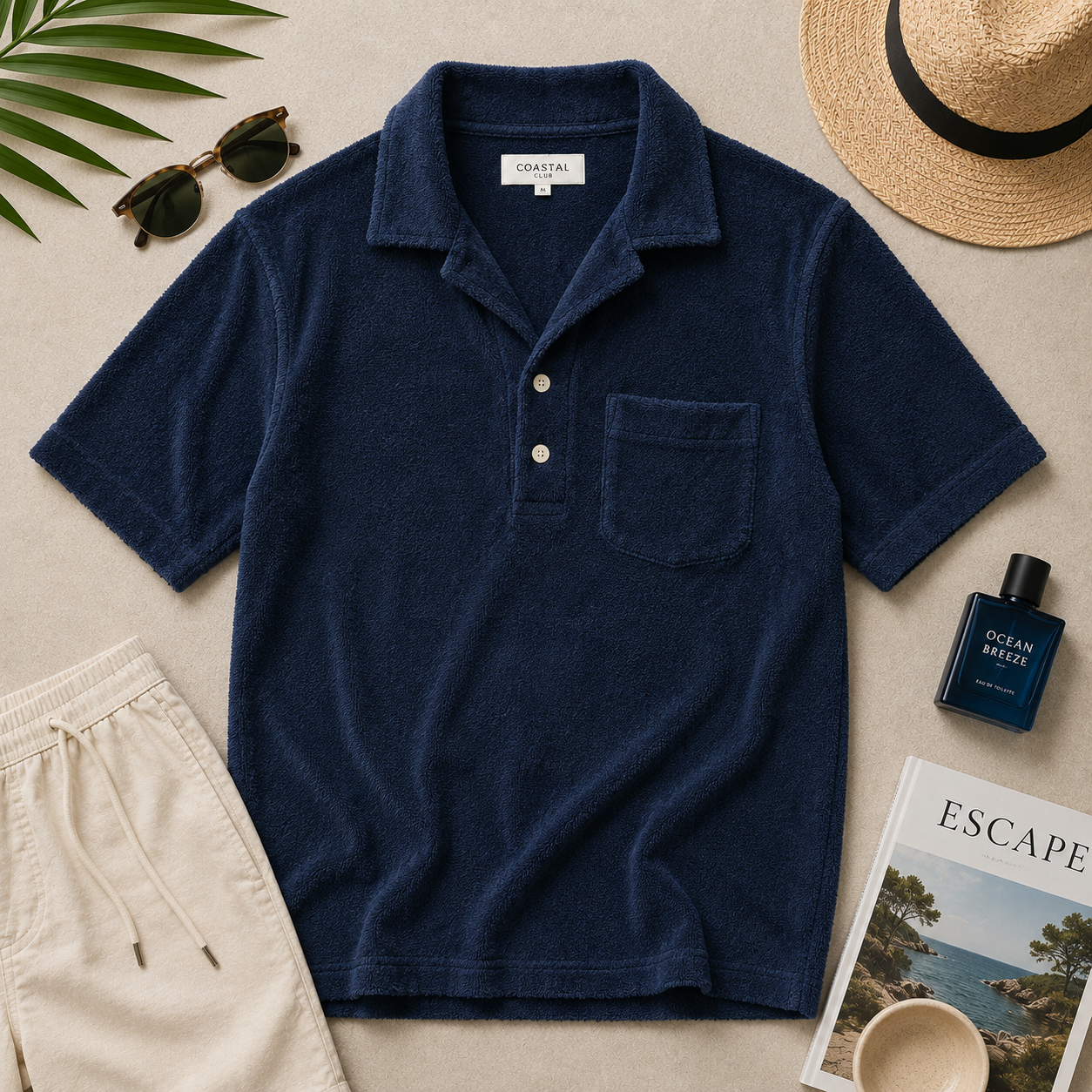 Terry Cloth Polo Shirt
